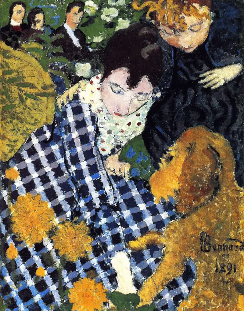 Woman with a Dog  by Pierre Bonnard, Inspired by Japanese Art